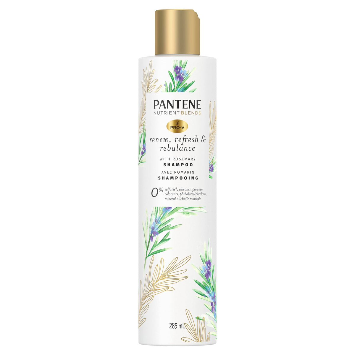 PANTENE NUTRIENT BLENDS Rosemary SULFATE FREE SHAMPOO, 285 mL