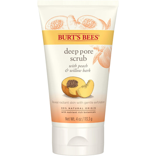 Burt's Bees Peach and Willowbark Deep Pore Scrub, 113.3g