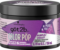 Got2b Color Pop Semi Permanent Hair Color, Purple Hair Colour Mask, 150ml