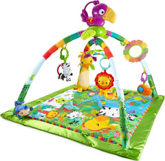 Fisher-Price Baby Playmat Rainforest Music & Lights Deluxe Gym with 10+ Activities & Toys for Developmental Play Newborns Ages 0+ Months