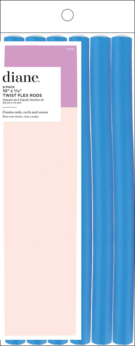 Diane Twist-Flex Rods, Blue, 9/16", 10" Long, 6 Count