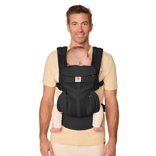 Ergobaby Omni Classic (formerly OMNI 360) All-Position Baby Carrier for Newborn to Toddler with Lumbar Support and Cool Air Mesh, 7-45 Pounds, Onyx Black, One Size