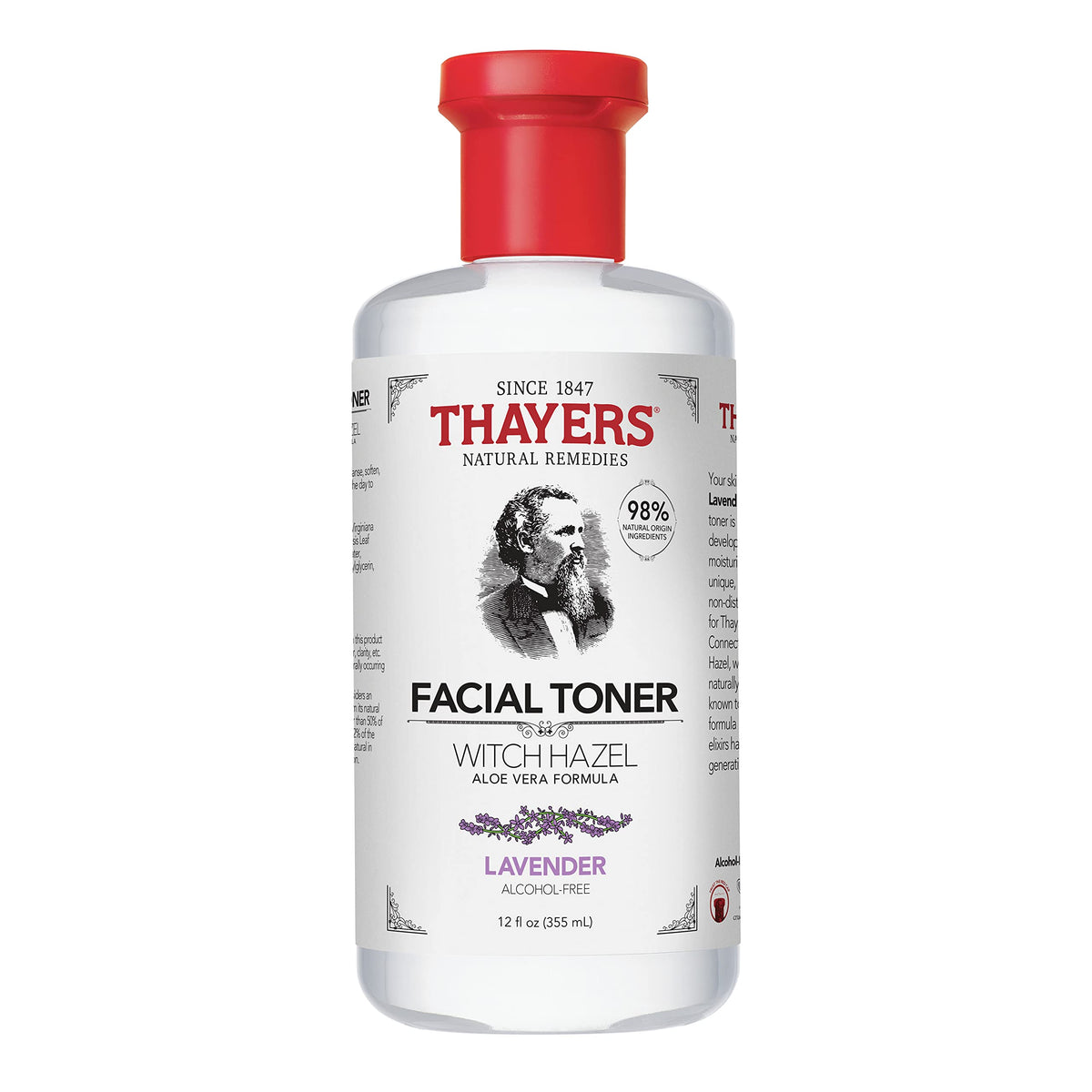 THAYERS Alcohol-Free, Hydrating Lavender Witch Hazel Facial Toner with Aloe Vera Formula, Vegan, Dermatologist Tested and Recommended, 12 Oz (Packaging May Vary)