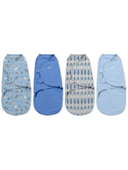 Swaddleme Original Swaddle – Size Small/Medium, 0-3 Months, 5-Pack (Denim Woodland) Easy To Use Newborn Swaddle Wrap Keeps Baby Cozy And Secure And Helps Prevent Startle Reflex