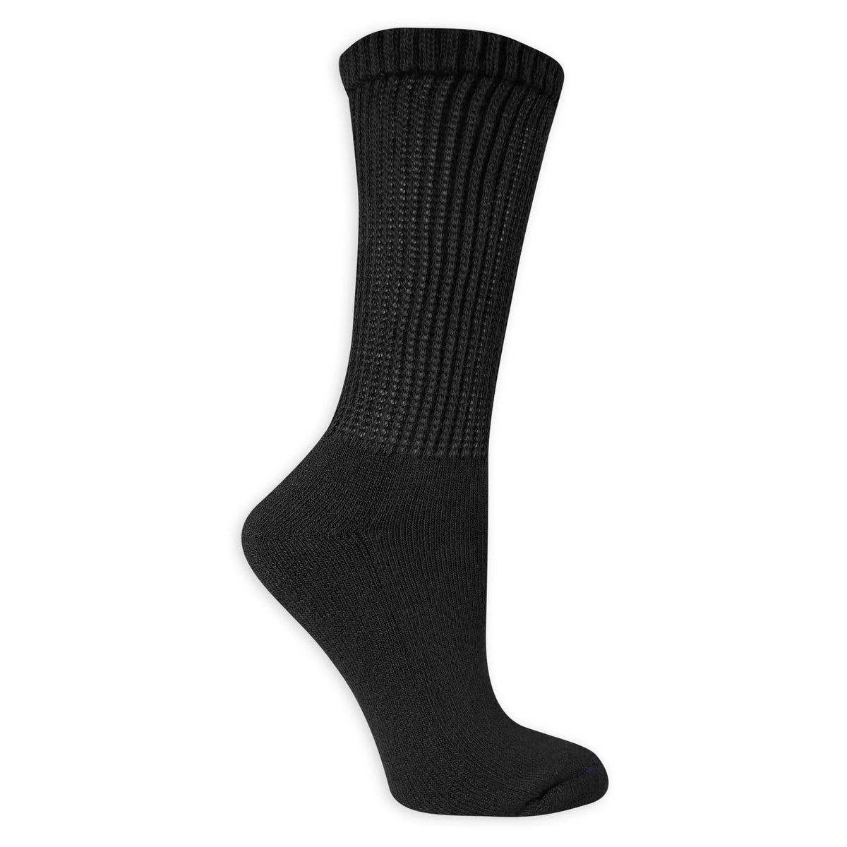 Dr. Scholl's Unisex Diabetes & Circulatory Crew Socks, Black, Fit shoe size Women: 4 to 10 and Men: 3 to 9
