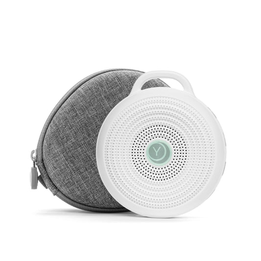 Yogasleep Rohm Portable White Noise Sound Machine + Travel Case in Grey (Pack of 2) Sleep Therapy, Crush-Resistant Travel Case, for Adults, Kids & Baby, Noise Blocking & Office Privacy, Registry Gift