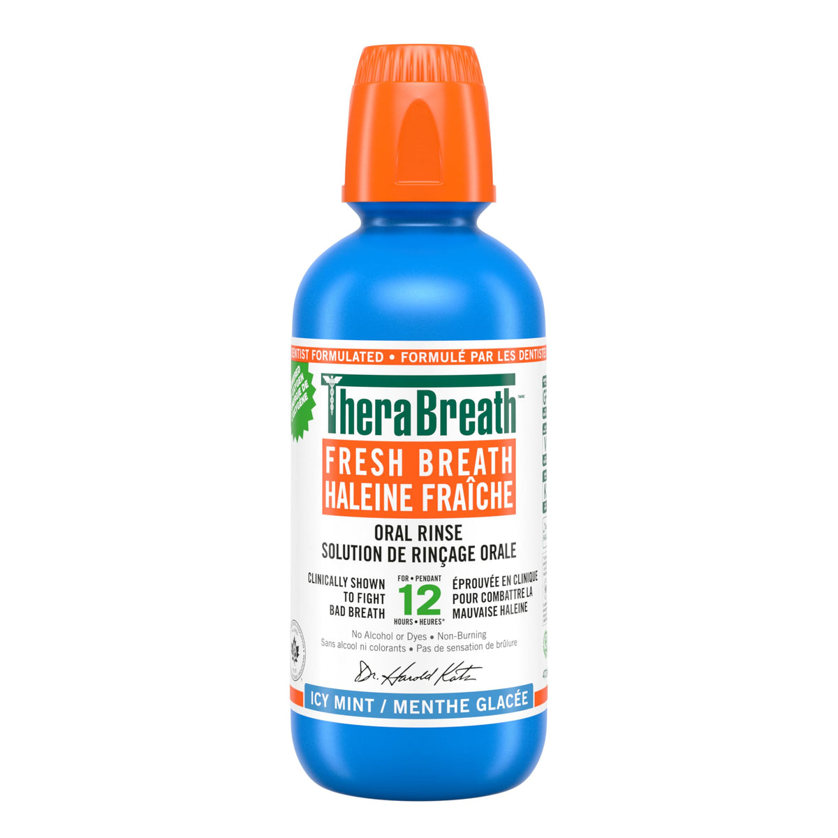 TheraBreath Fresh Breath Oral Rinse - Icy Mint | Fights Bad Breath | Certified Vegan, Gluten-Free, & Kosher | 473ml