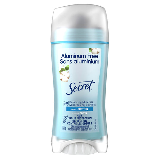Secret Aluminum Free Deodorant for Women, Cotton, 68 g