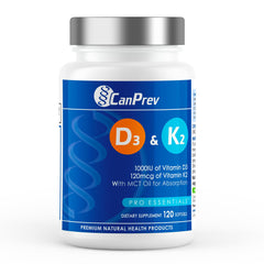 CanPrev D3 & K2 - Organic Coconut Oil (120 softgels)
