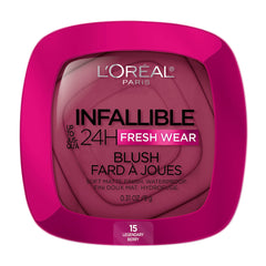L’Oréal Paris Infallible 24H Freshwear Blush, Long-Lasting, Waterproof & Soft Matte Finish, Legendary Berry, 9g