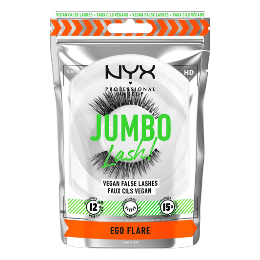 NYX PROFESSIONAL MAKEUP, Jumbo Lash!, Vegan False Lashes, Reusable - EGO-FLARE