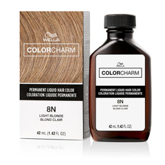 WELLA Color Charm Permanent Liquid Hair Color for Gray Coverage, 8N Light Blonde