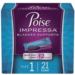 Poise Impressa Incontinence Bladder Supports for Bladder Control, Size 1, 21 Count