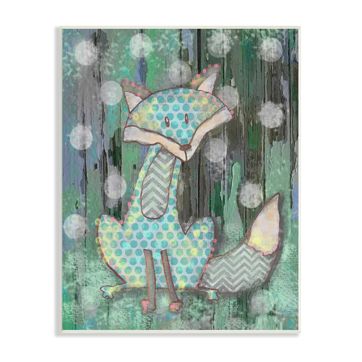 The Kids Room by Stupell Distressed Woodland Fox Rectangle Wall Plaque