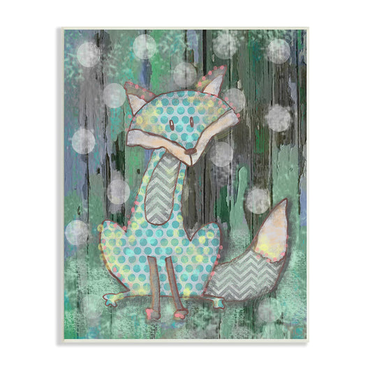 The Kids Room by Stupell Distressed Woodland Fox Rectangle Wall Plaque
