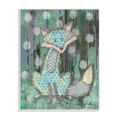 The Kids Room by Stupell Distressed Woodland Fox Rectangle Wall Plaque