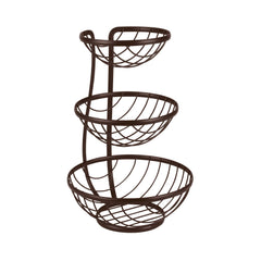 Spectrum Diversified A57024 Kitchen Countertop Organizer 3 Tier Server Tray Stand Fruit Basket Display One Bronze