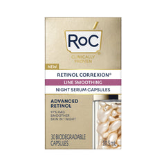 RoC Retinol Correxion line smoothing Night Serum Capsules, Clear, 30 Count