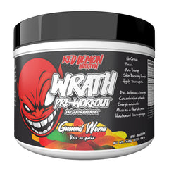 Red Demon Wrath Pre-workout powder - Intense Pumps, Endless Energy, Great Focus - 20 servings, Gummi Worm