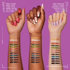 NYX PROFESSIONAL MAKEUP, Vivid Rich Mechanical Pencil, Eyeliner, Rich shades, Vegan Formula - It's Giving Jade (Green)