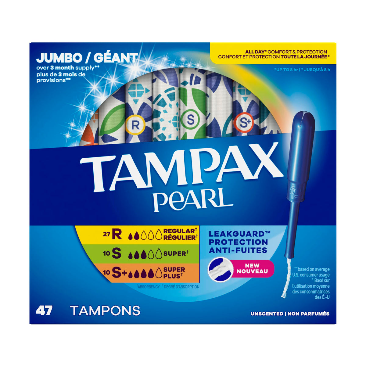 TAMPAX PEARL 24 TP RSP 2.7X 2/4/47CT