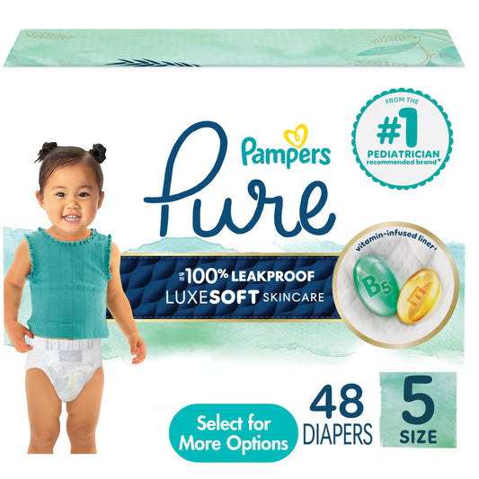 Pampers Pure Protection Diapers Size 5 48 Count