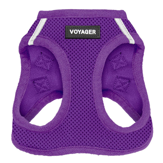 Best Pet Supplies Voyager Step-in Air Dog Harness - All Weather Mesh, Reflective, No Pull Harness for Small, Medium Dogs, Cats - Secure with Hook & Loop Fastener, Buckle, Double D-Rings - Purple, XS
