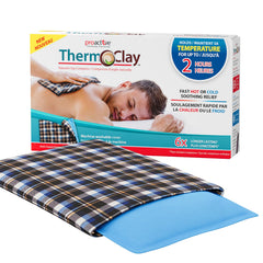 ProActive Therm-O-Clay Multi-Use Compress – Reusable Hot & Cold Therapy Pack – Natural Clay-Filled Heat & Ice Bag for Pain Relief, Muscle Aches, Joint Stiffness, Inflammation – Soft Washable Cover