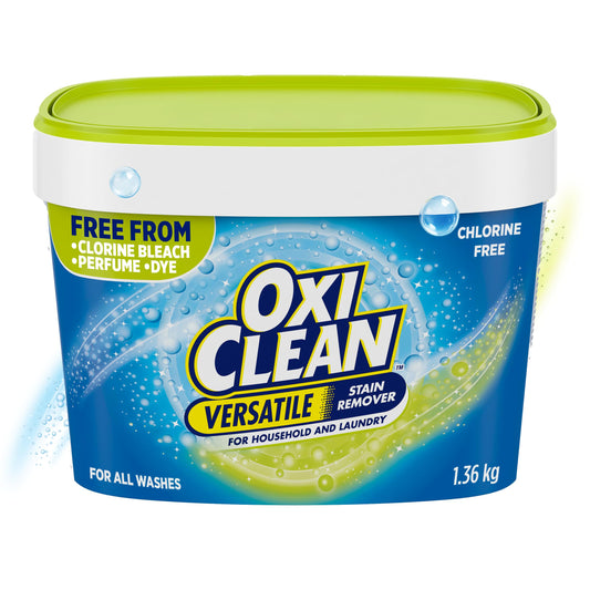 OxiClean All-Purpose Stain Remover Powder for Household, Laundry, Carpet, and Upholstery - Colour Safe, Chlorine Bleach Free, Fragrance-Free, 1.36 kg