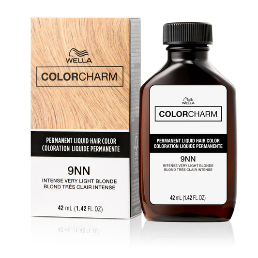 WELLA Color Charm Permanent Liquid Hair Color for Gray Coverage, 9NN Intense Very Light Blonde