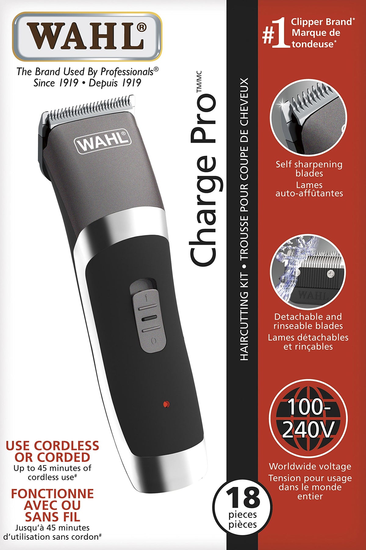 Wahl Men's Haircutting Clipper Kit, Electric Hair Clipper, Grooming Kit for Men, Trim your hair at home, Certified for Canada, Model 3293