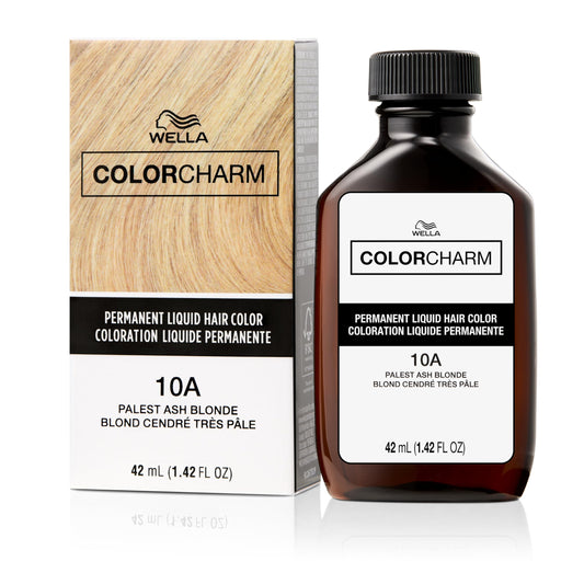 WELLA Color Charm Permanent Liquid Hair Color for Gray Coverage, 10A Palest Ash Blonde