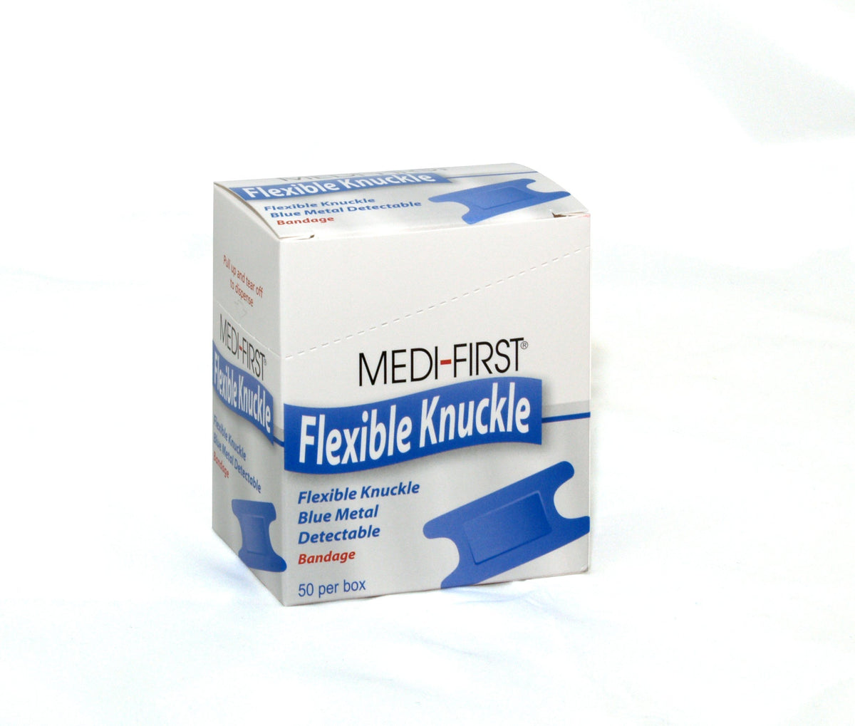 Medique Products 65250 Woven Knuckle Blue Metal Detectable Bandage, 50 Per Box