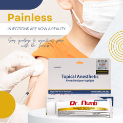 DR. NUMB 5% Lidocaine Topical Anesthetic Tattoo Numbing Cream - 10g || Vitamin E Combined for Pain Relieves of Itching, Burning & Hemorrhoid Treatment (1)