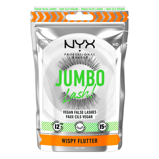NYX PROFESSIONAL MAKEUP, Jumbo Lash!, Vegan False Lashes, Reusable - WISPY-FLUTTER