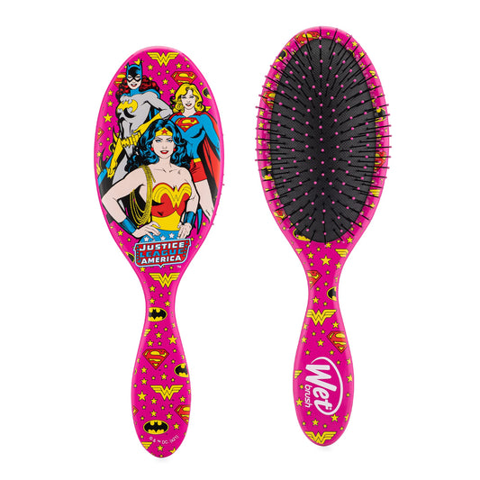 Wet Brush Original Detangler Hair Brush - Justice League, (Wonder Woman, Batgirl, & Supergirl) - Comb for Women, Men & Kids - Natural, Straight, Thick and Curly Hair - Pain-Free for All Hair Types