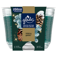 Glade Scented Candle, Twinkling Pine & Cedar, Limited Edition, 3-Wick Candle, Air Freshener Infused with Essential Oils for Home Fragrance, 1 Count