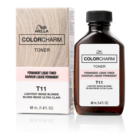 COLORCHARM Permanent Liquid Toners| Neutralize Brass| Free of Parabens| Vegan| T11 Lightest Beige Blonde| 1.4 Fl oz.