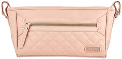 Itzy Ritzy Adjustable Stroller Caddy/Organizer - Stroller Organizer Bag Featuring Front Zippered Pocket, 2 Built-In Interior Pockets & Adjustable Straps to Fit Nearly Any Stroller (Blush)