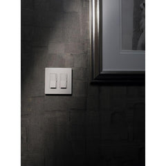 Lutron Claro 2 Gang Decorator/Rocker Wallplate, Gloss, White (1-Pack) | CW-2-WH