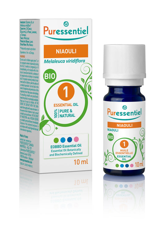 PURESSENTIEL - Niaouli Organic Essential Oil - Traditionally used to treat respiratory concerns - 100% pure and natural - 10ml