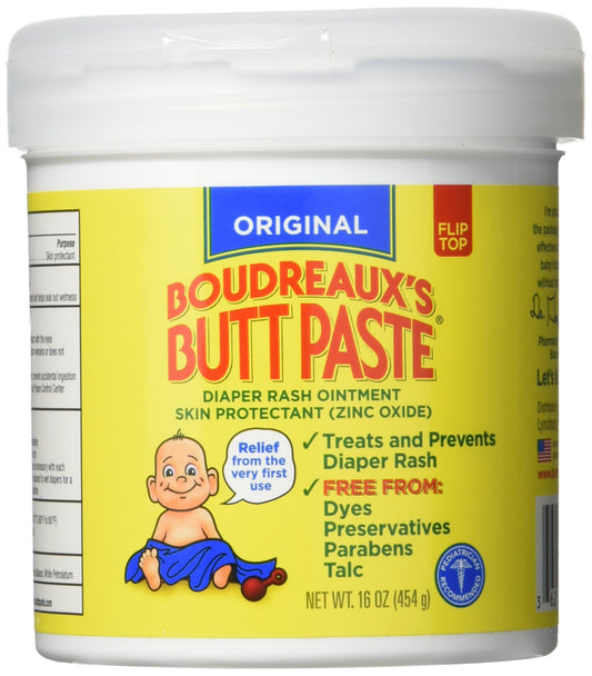 Boudreaux's Butt Paste Diaper Rash Ointment Jar - 16 oz