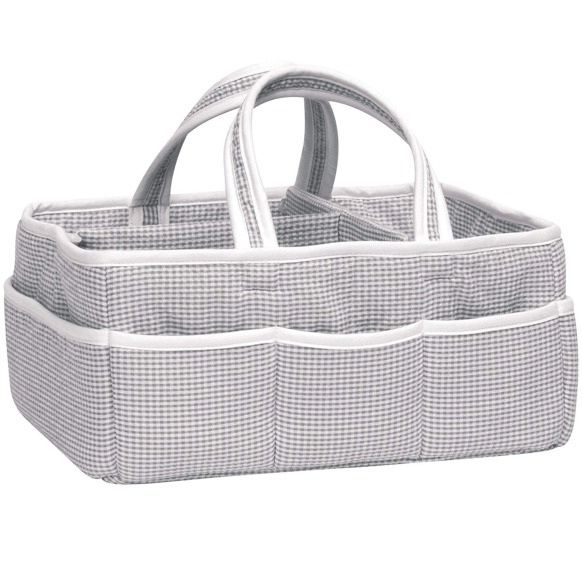 Trend Lab Gray Storage Caddy, Gingham Seersucker