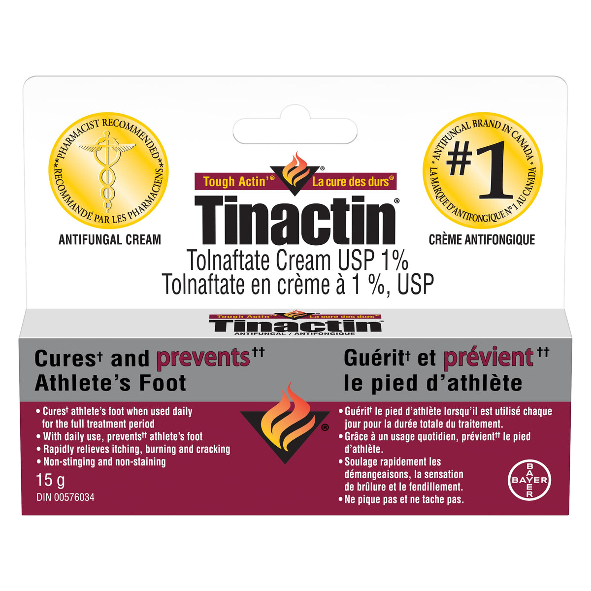 Tinactin Cream, Antifungal treatment, 15 g