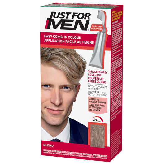 Just For Men Easy Comb-In Hair Color for Men, Easy No Mix Application with Comb Applicator - Blond, A-10, Pack of 1