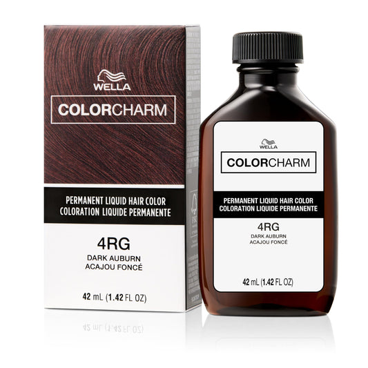 WELLA Color Charm Permanent Liquid Hair Color for Gray Coverage, 4RG Dark Auburn