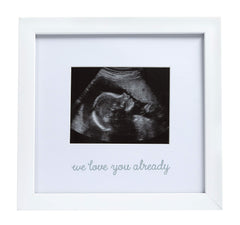 Little Pear We Love You Already Sonogram Frame, Gender-Neutral Pregnancy Announcement Picture Frame, Mother’s Day Keepsake Photo Frame, Nursery Décor, White