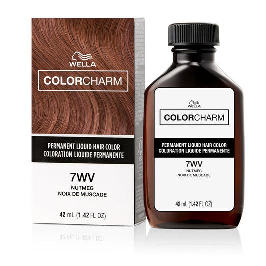 WELLA Color Charm Permanent Liquid Hair Color for Gray Coverage, 7WV Nutmeg
