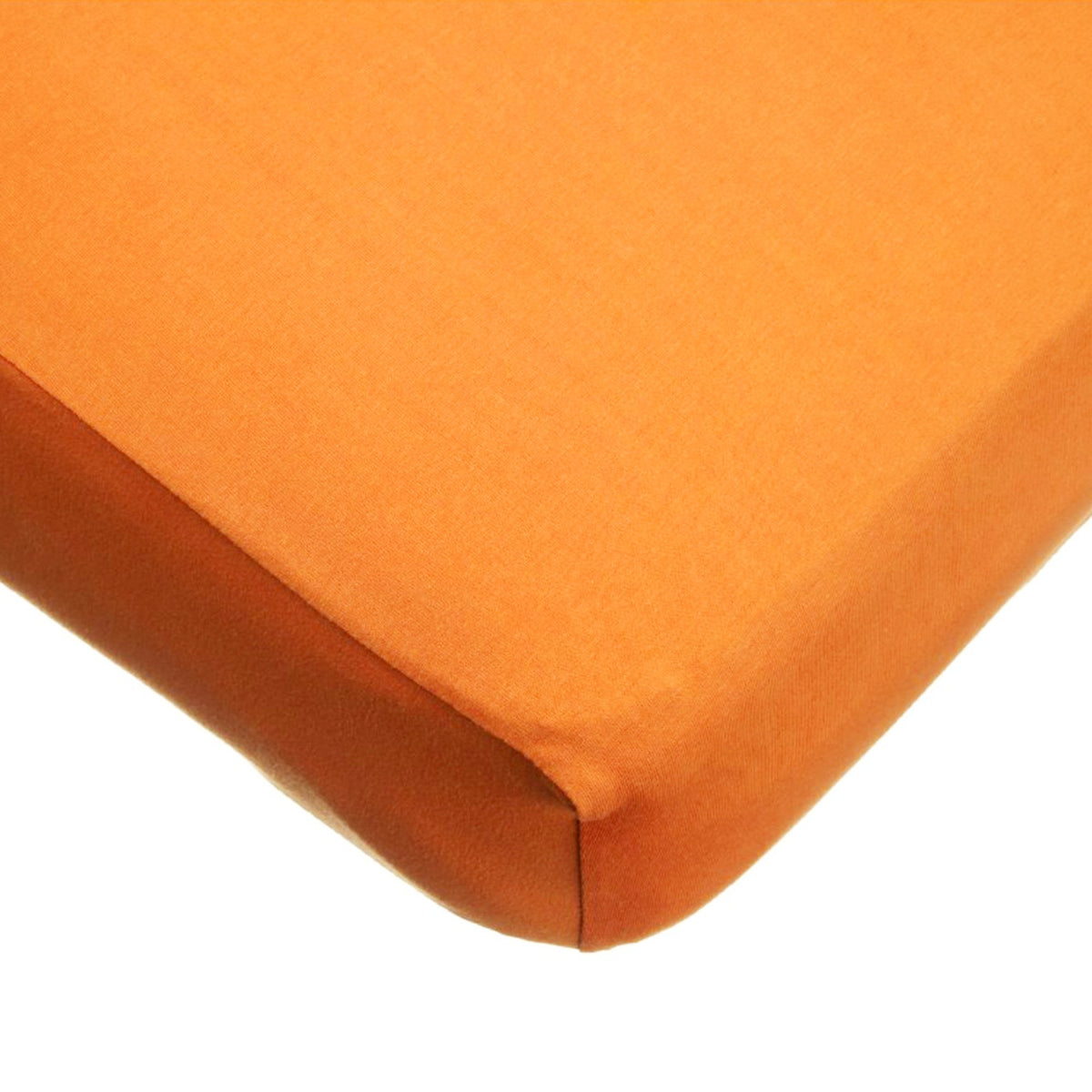 American Baby Company Supreme 100% Natural Cotton Jersey Knit Fitted Crib Sheet for Standard Crib and Toddler Mattresses, Orange, Soft Breathable, for Boys and Girls , Burnt Orange, 71x132x23 (Pack of 1)
