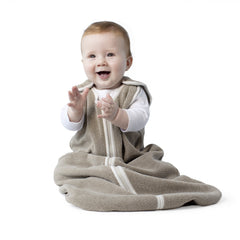 baby deedee Sleep nest Fleece Baby Sleeping Bag, Mocha Heather, Small (0-6 Months)